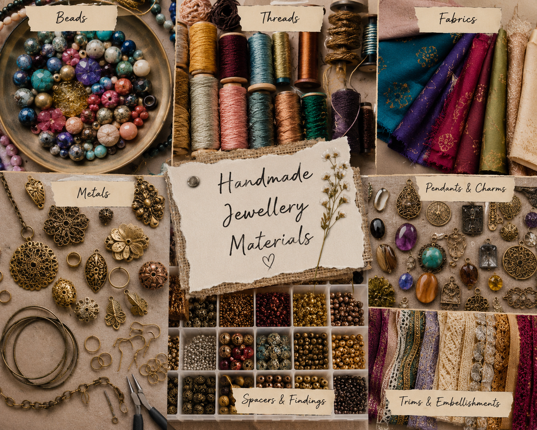 Materials We Love: Understanding Beads, Fabric, and Metals in Handmade Jewelry