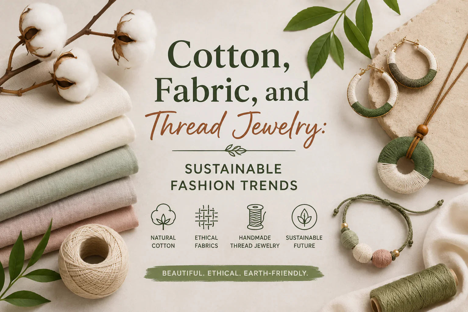 Cotton, Fabric, and Thread Jewelry: Sustainable Fashion Trends