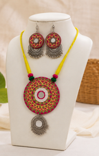 Gulbahaar Mandala Mirror Necklace Set