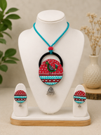 Chiraiya Rang Handpainted Pendant Necklace Set