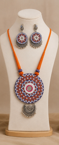 Neelkanthi Mandala Mirror Necklace Set