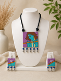 Murali Leela Hand painted Pendant Necklace Set