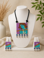 Murali Leela Hand painted Pendant Necklace Set