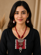 Kaudi Tribal Fabric Necklace Set