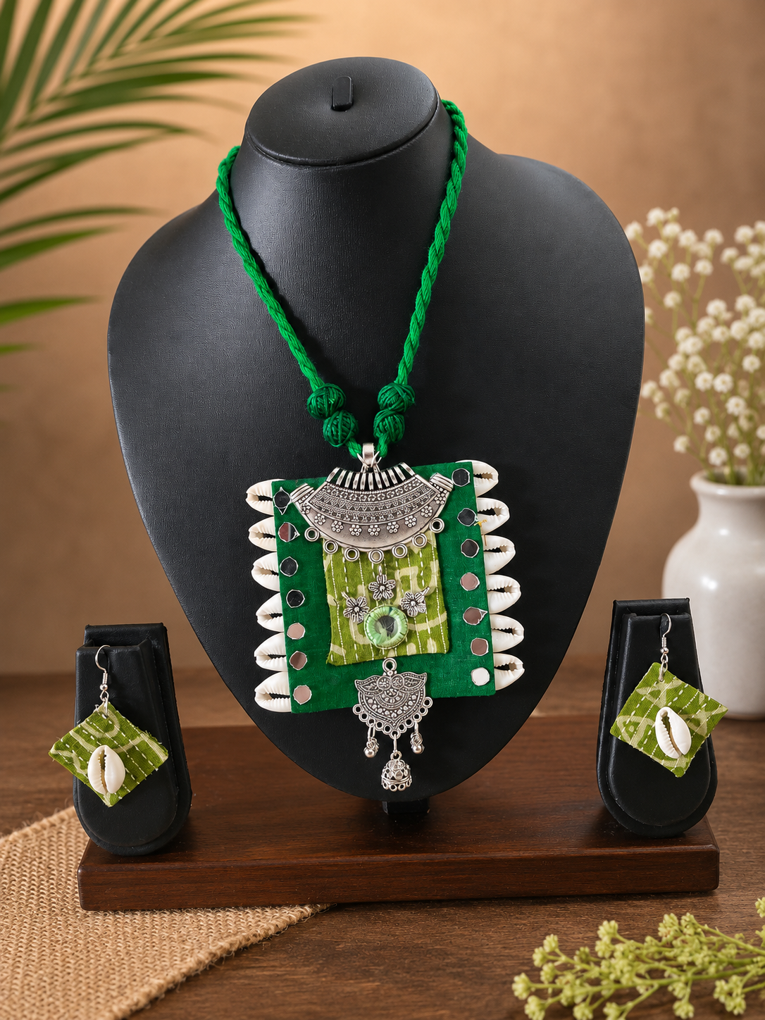 Kaudi Tribal Fabric Necklace Set