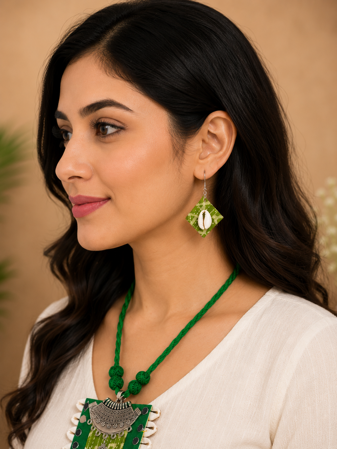 Kaudi Tribal Fabric Necklace Set