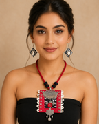 Kaudi Tribal Fabric Necklace Set