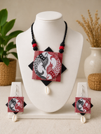 Matsya Kala Handcrafted Pendant Necklace Set