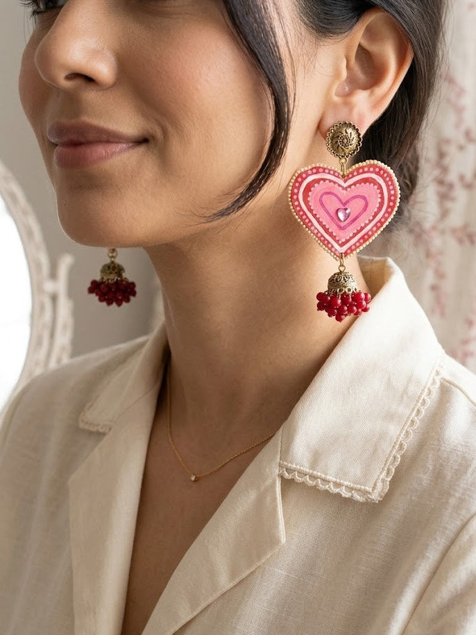 Blush Heart Earrings