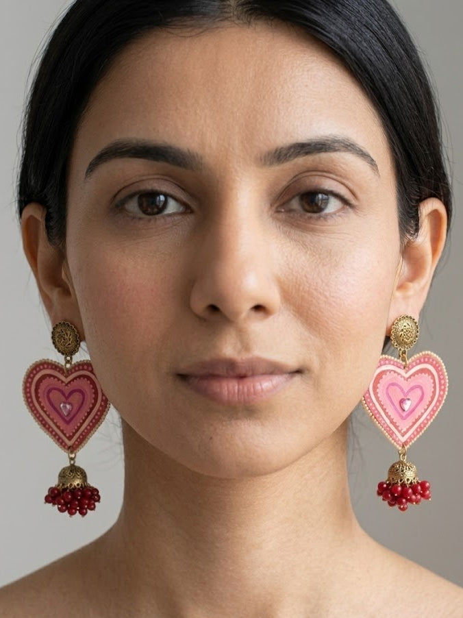 Blush Heart Earrings