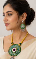 Harit Mandala Mirror Necklace Set