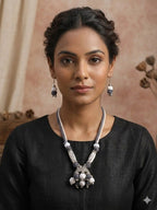 Jhumka Thread Necklace Set