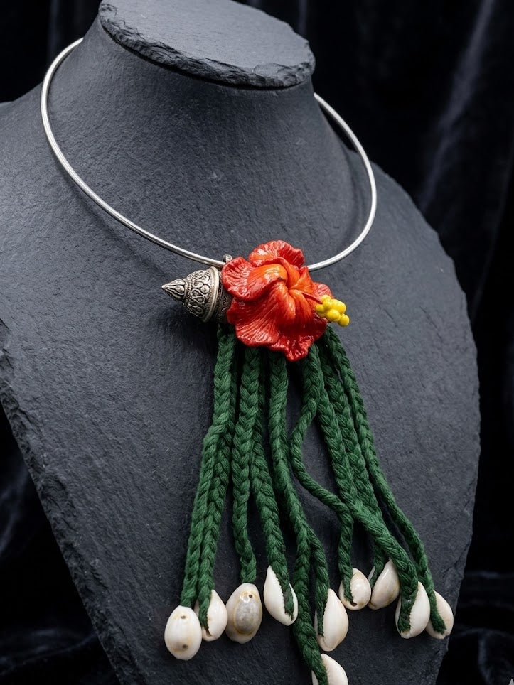 Crimson Coral Charm Necklace