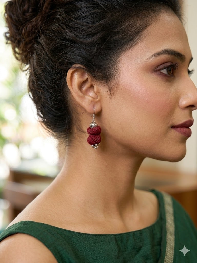 Jhumka Thread Necklace Set