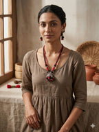 Jhumka Thread Necklace Set