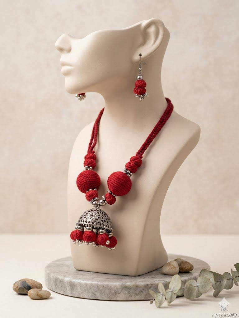 Big Jhumka Necklace Set