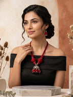 Big Jhumka Necklace Set