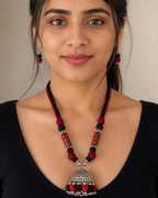 Jhumka Thread Necklace Set