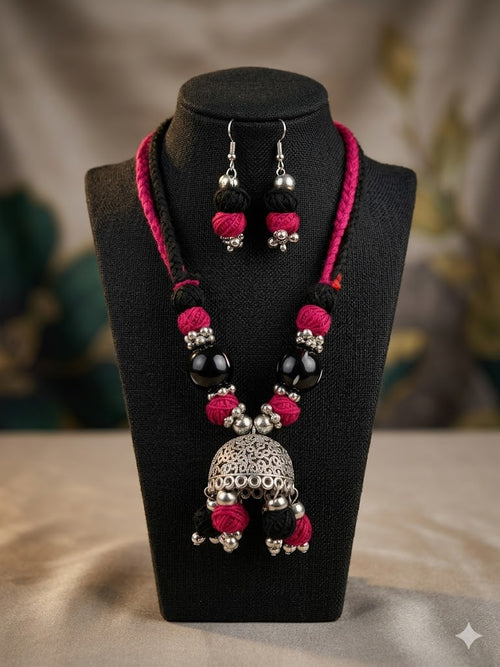 Big Jhumka Necklace Set
