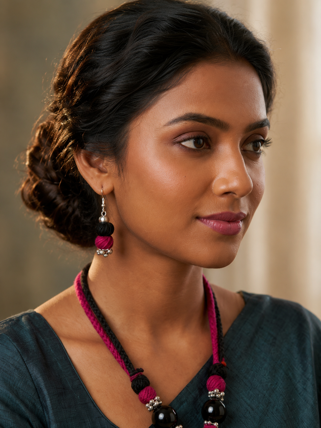 Big Jhumka Necklace Set