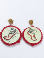 Dance Footprint Statement Necklace Set