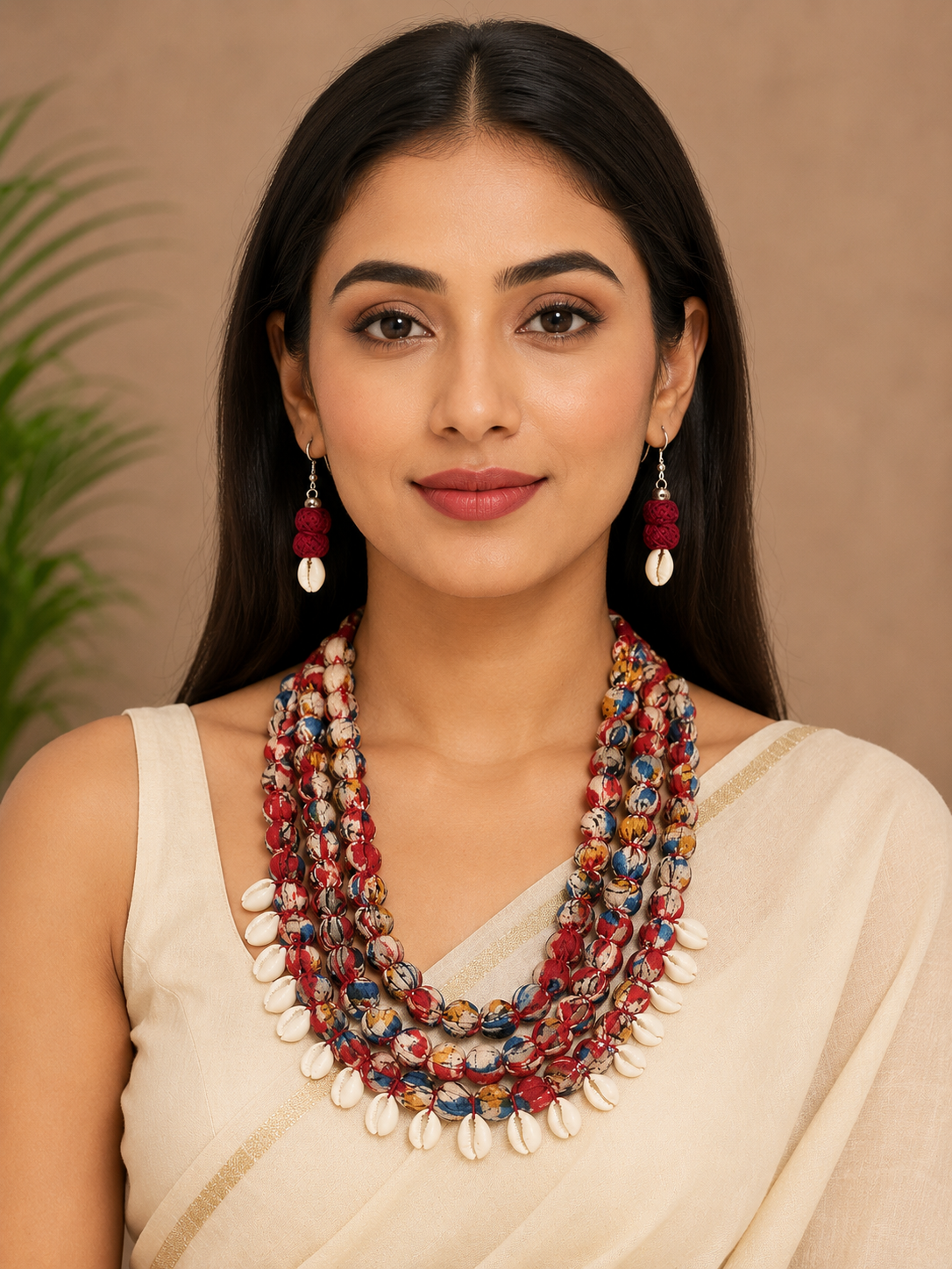 Cowrie Layered Necklace Set