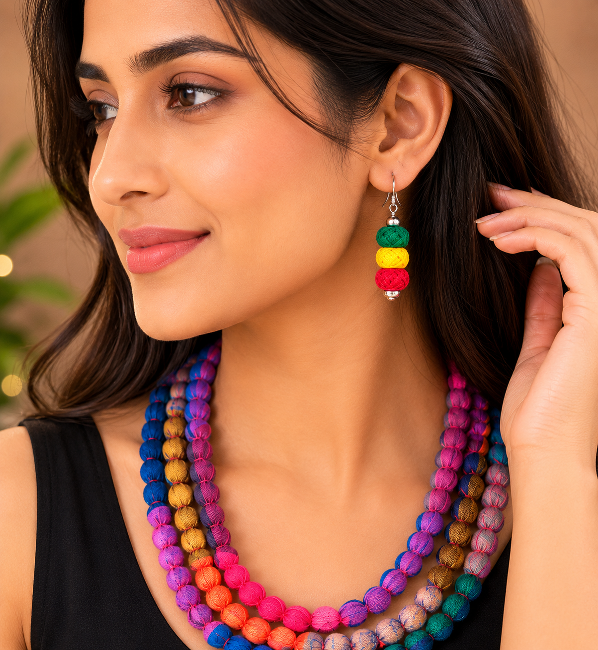 Rangrez MultiLayer Beaded Necklace Set
