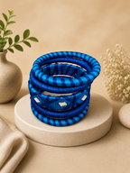Blue Surya Rang Thread work Bangle Set