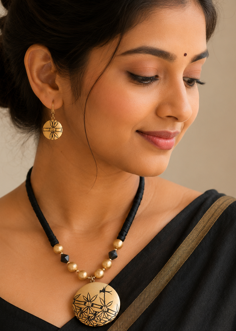 Haritvana Bamboo Pendant Set