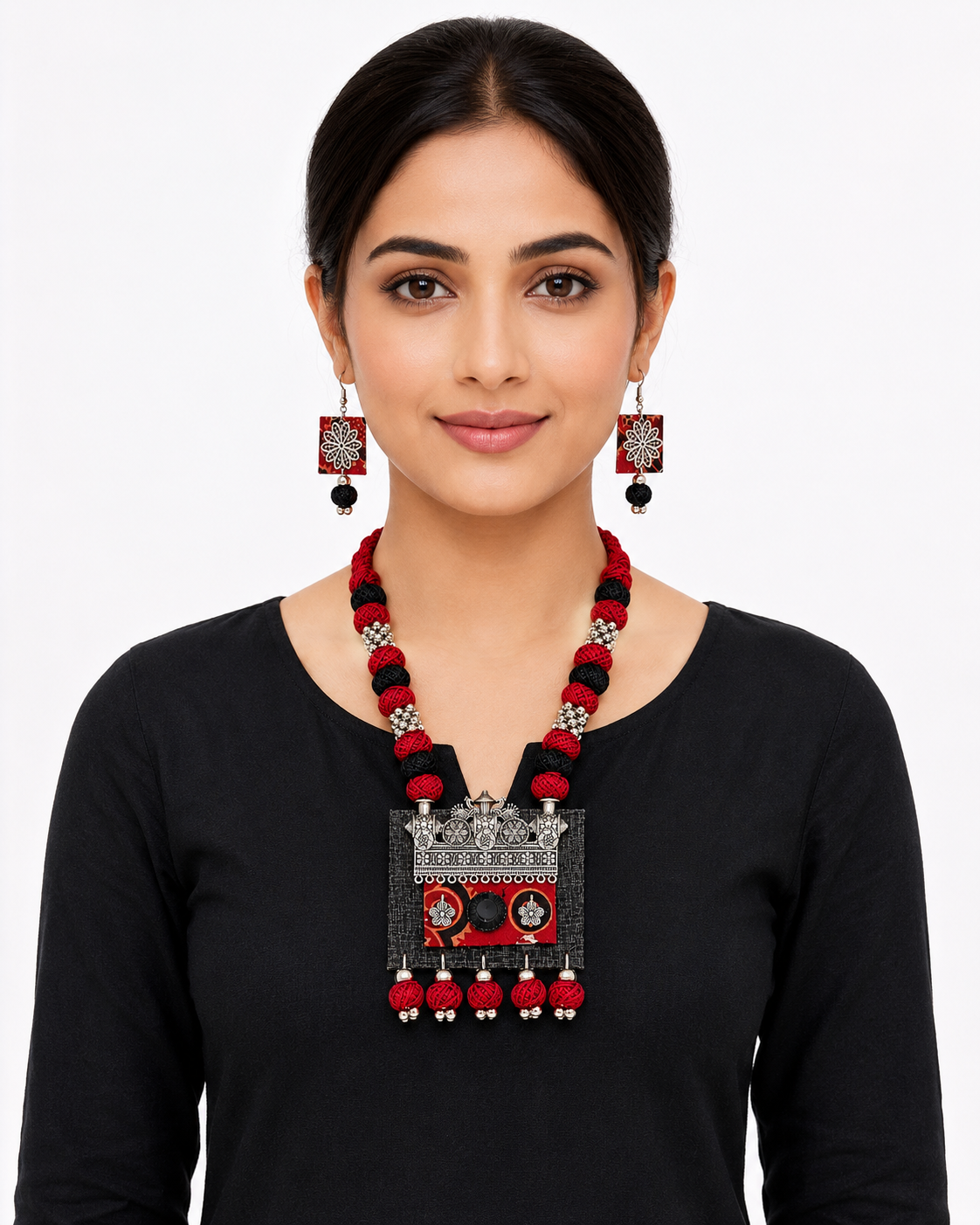Ajrakh Loom Fusion Set