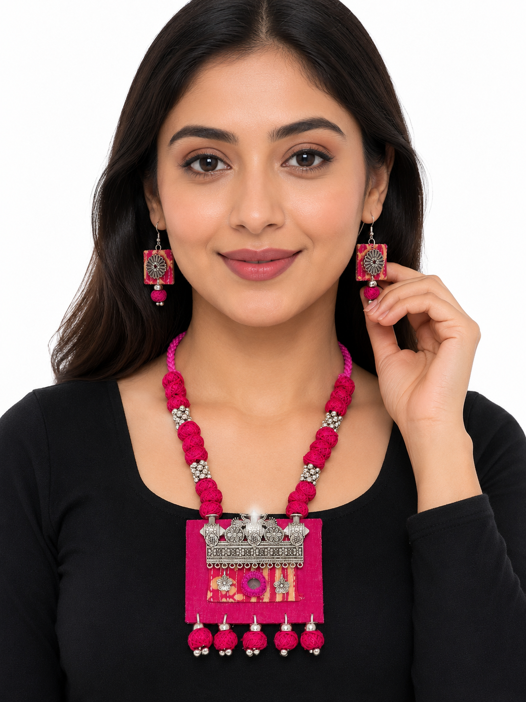 Ajrakh Loom Fusion Set