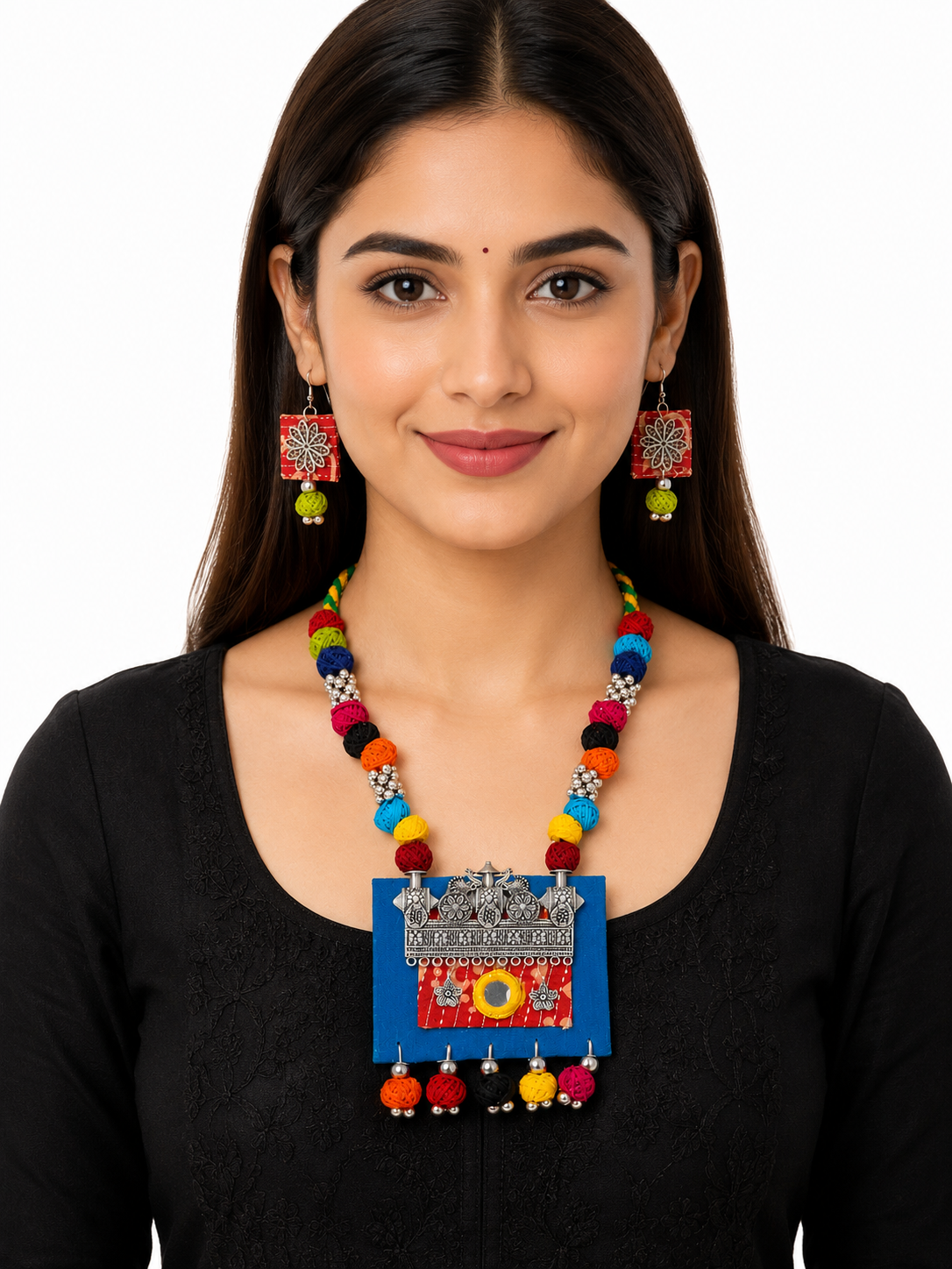 Ajrakh Loom Fusion Set