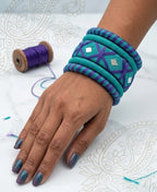 Blue Surya Rang Thread work Bangle Set