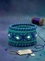 Blue Surya Rang Thread work Bangle Set