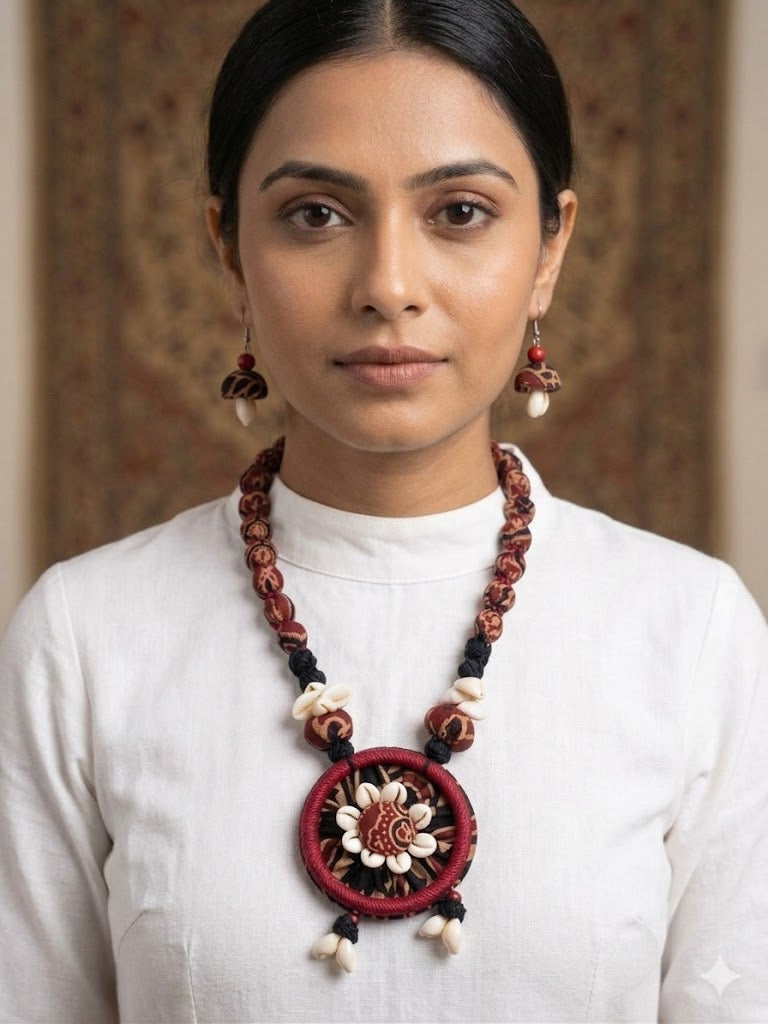 Bohemian Cowrie Shell Necklace Set
