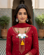 Rangriti Mirror Tassel Necklace Set