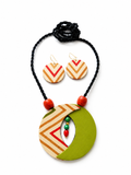 Tribal Loom Statement Pendant Set