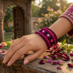 Pink Surya Rang Threadwork Bangle Set