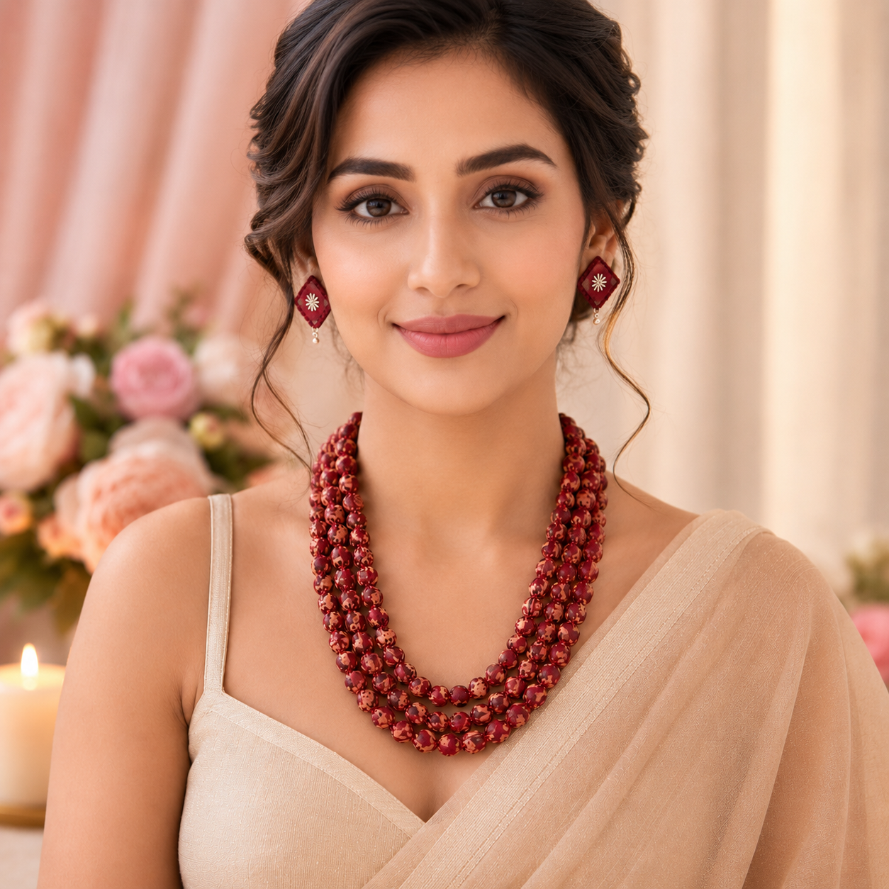 Royal Weave Beaded Necklace Set