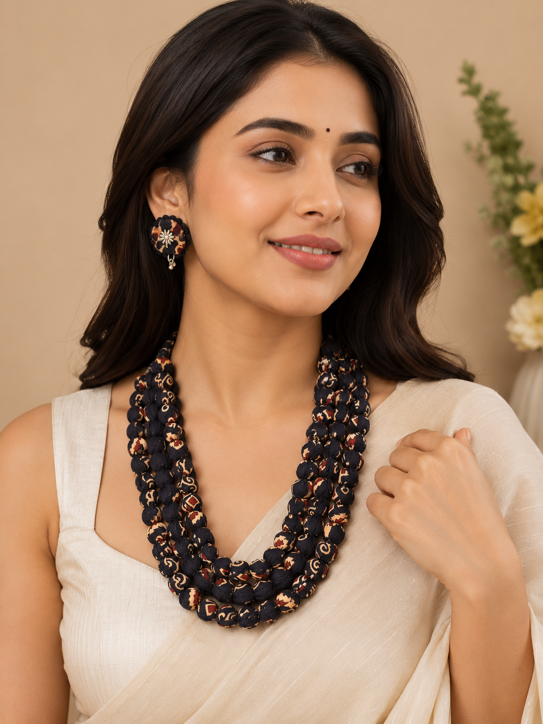 Royal Weave Beaded Necklace Set