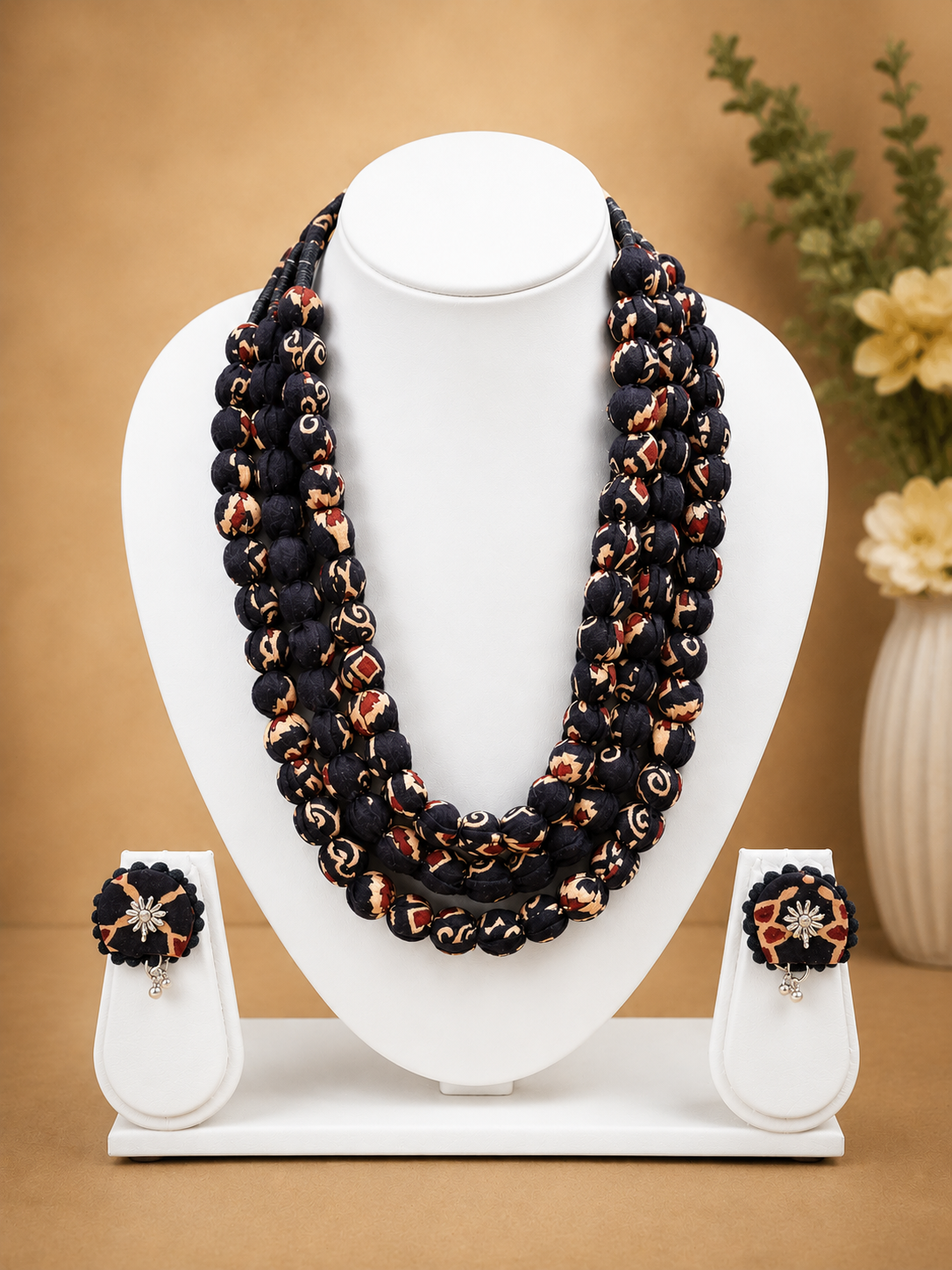 Royal Weave Beaded Necklace Set