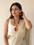 Golden Eclipse Artisan Necklace Set