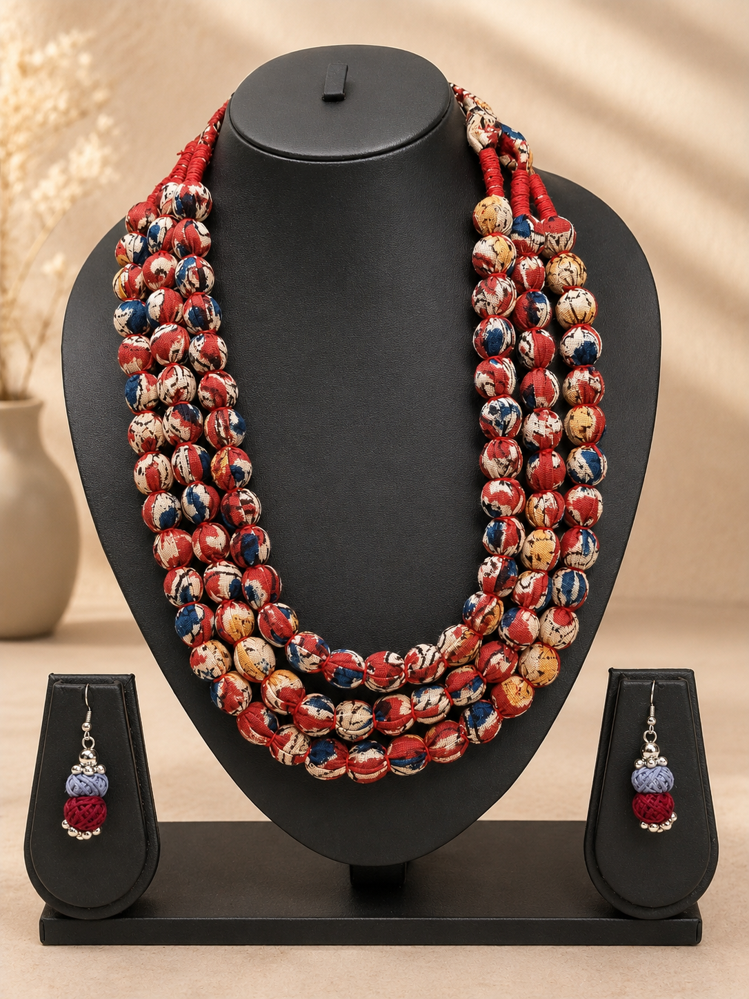 Royal Weave Beaded Necklace Set