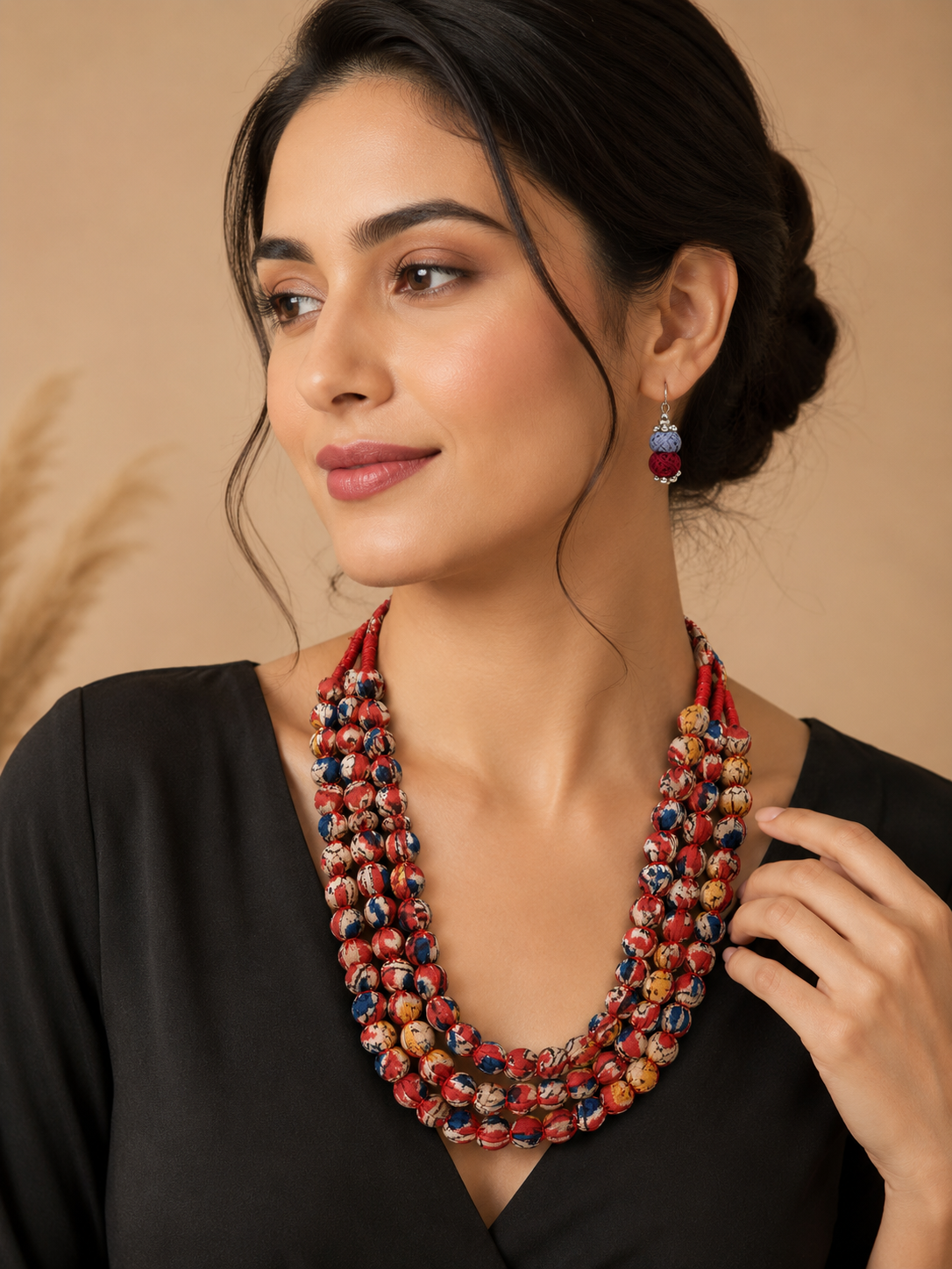 Royal Weave Beaded Necklace Set