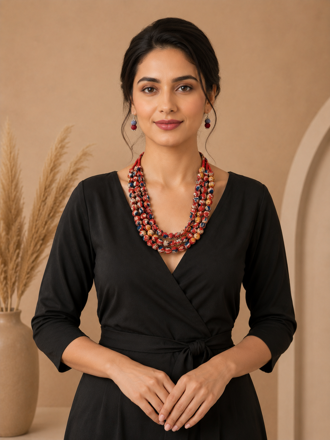 Royal Weave Beaded Necklace Set