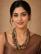 Royal Weave Beaded Necklace Set