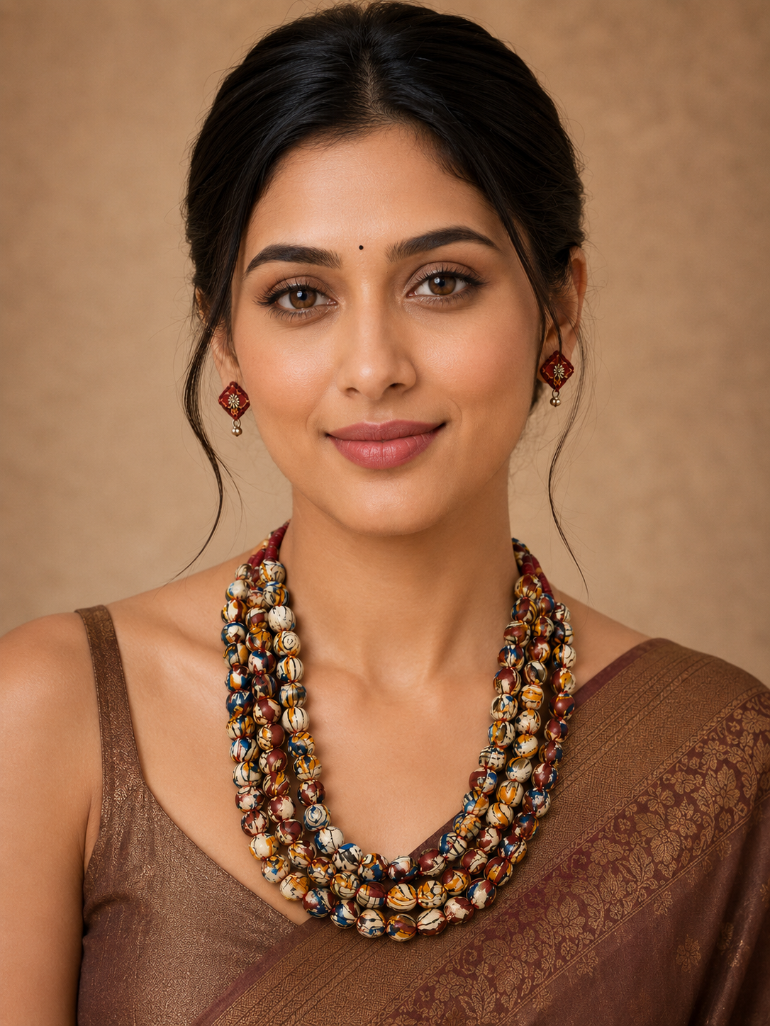 Royal Weave Beaded Necklace Set