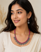 Threaded Coin Charm Necklace Set