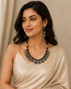 Threaded Coin Charm Necklace Set