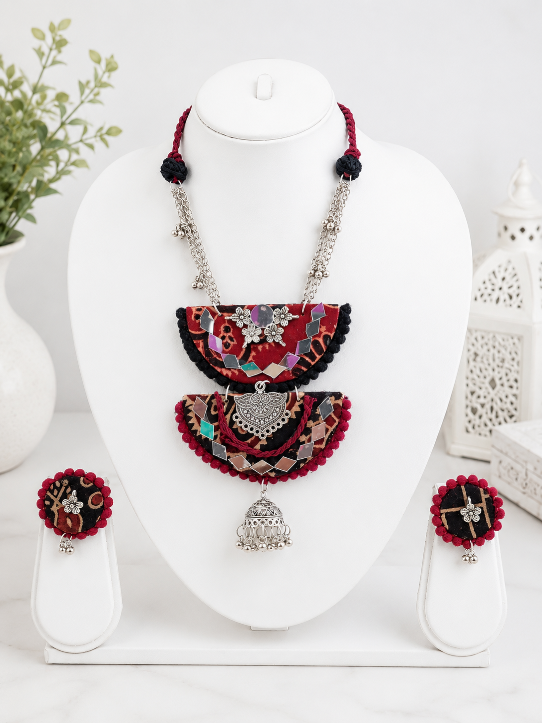 Mirror Muse Tribal Pendant Set